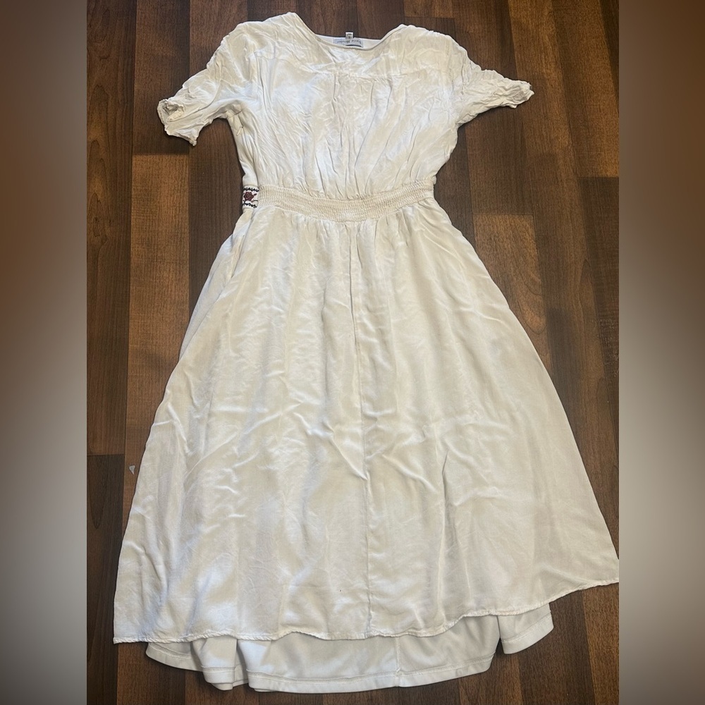 Stevie Hender Cream and Purple Ruffled Tiered Sundress - Picture 6 of 8
